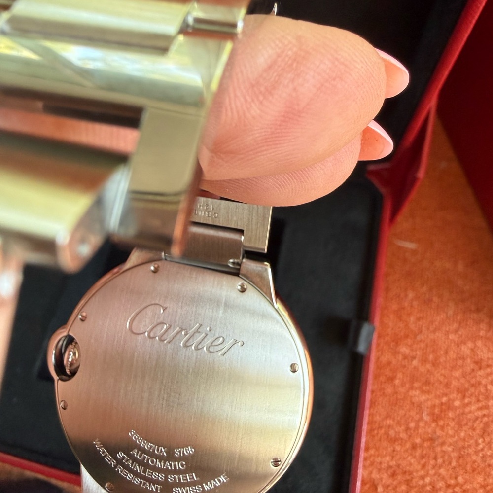 Cartier Black Dial Stainless Steel Ballon Bleu Watch - Picture 8 of 8